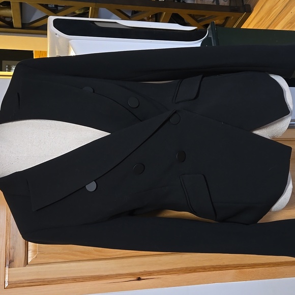 Banana Republic Black Double-Breasted Blazer Womens Size 8 EUC - Picture 6 of 14